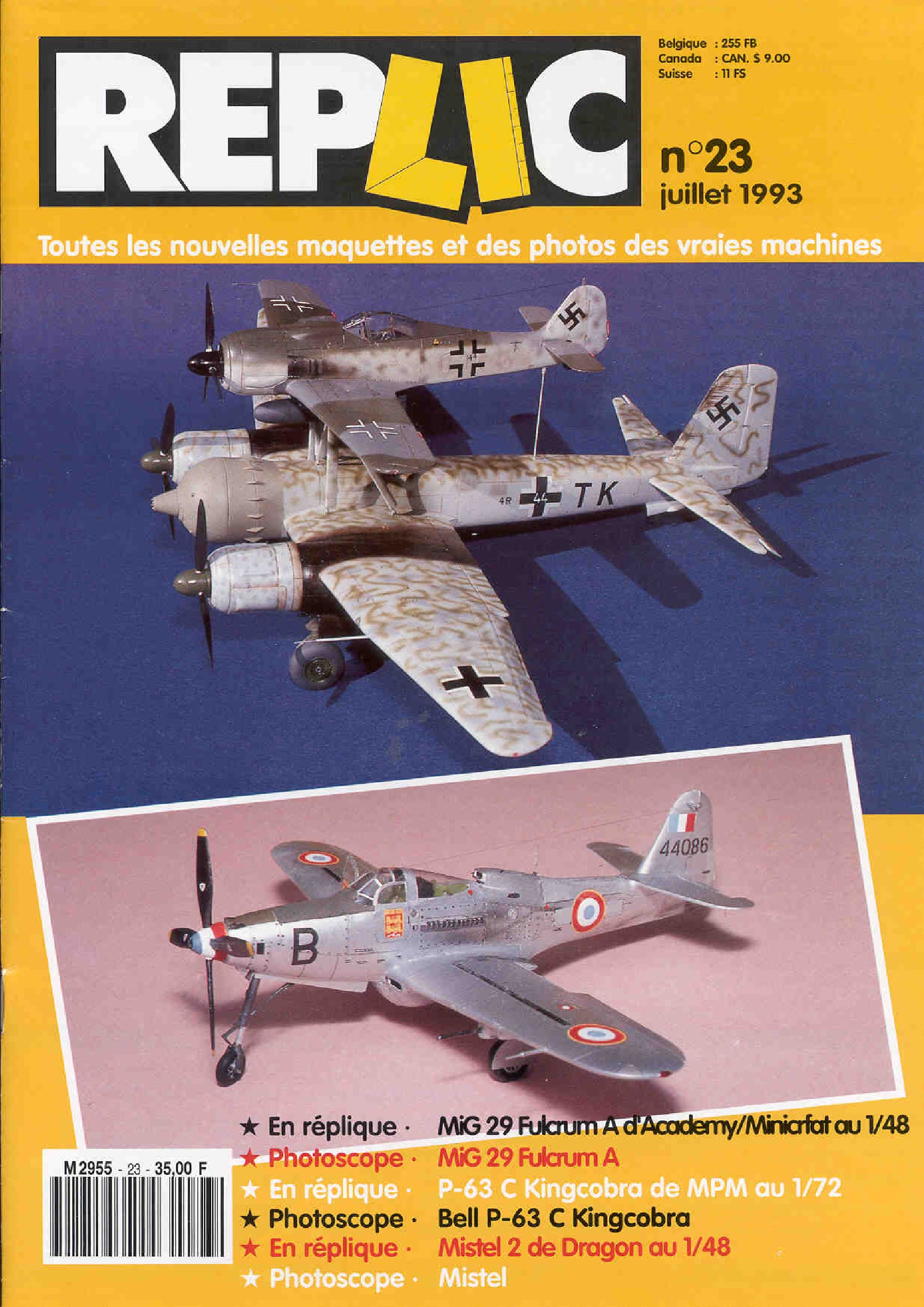 Replic 023 – MiG-29, P-63C Kingcobra, Mistel 2