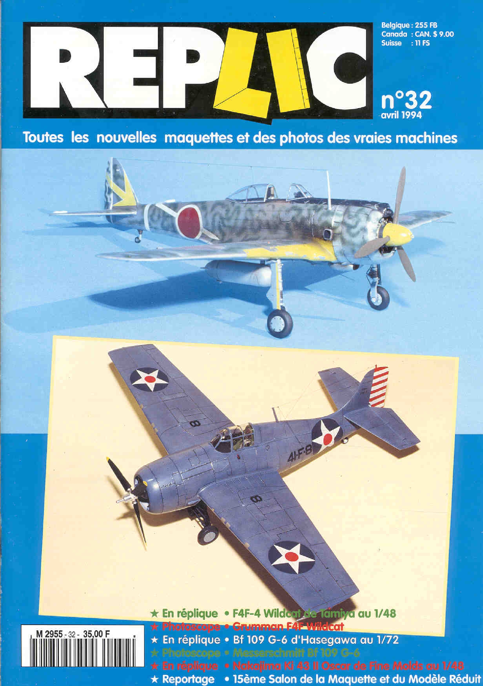 Replic 032 – Grumman Wildcat, Nakajima Ki-43 Oscar, Me-109G-6