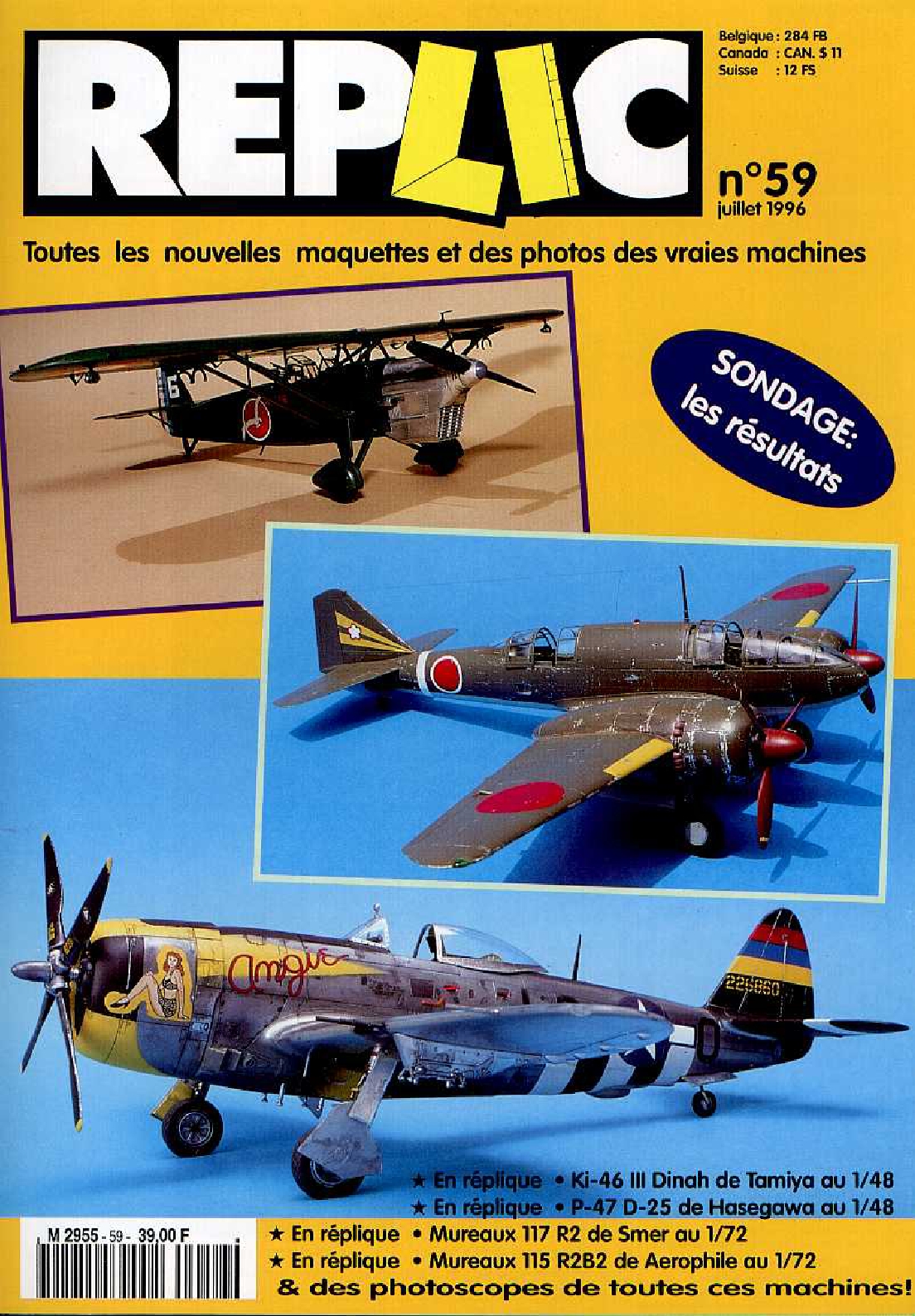 Replic 059 – Ki-46 III Dinah, P-47D-25 Thunderbolt, Mureaux 115-117