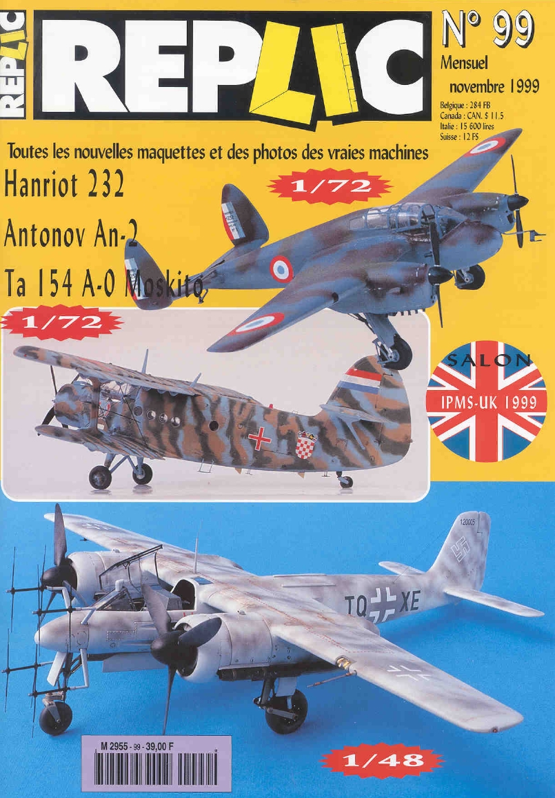 Replic 099 – Hanriot 232, Antonov An-2, Ta-154 A-0 Moskito