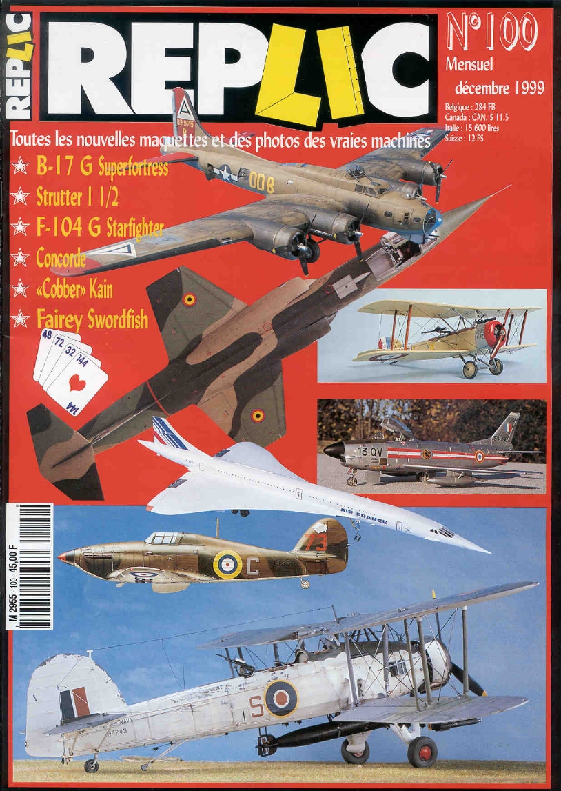 Replic 100 – B-17 G, Strutter 1,5, F-86 F Sabre, F-104 G Starfighter, Concorde, Swordfish