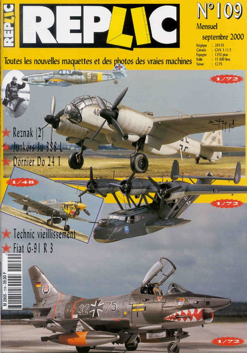 Replic 109 – Ju 388L, Do-24T, Fiat G-91 R3, Reznak, Technic – Weathering