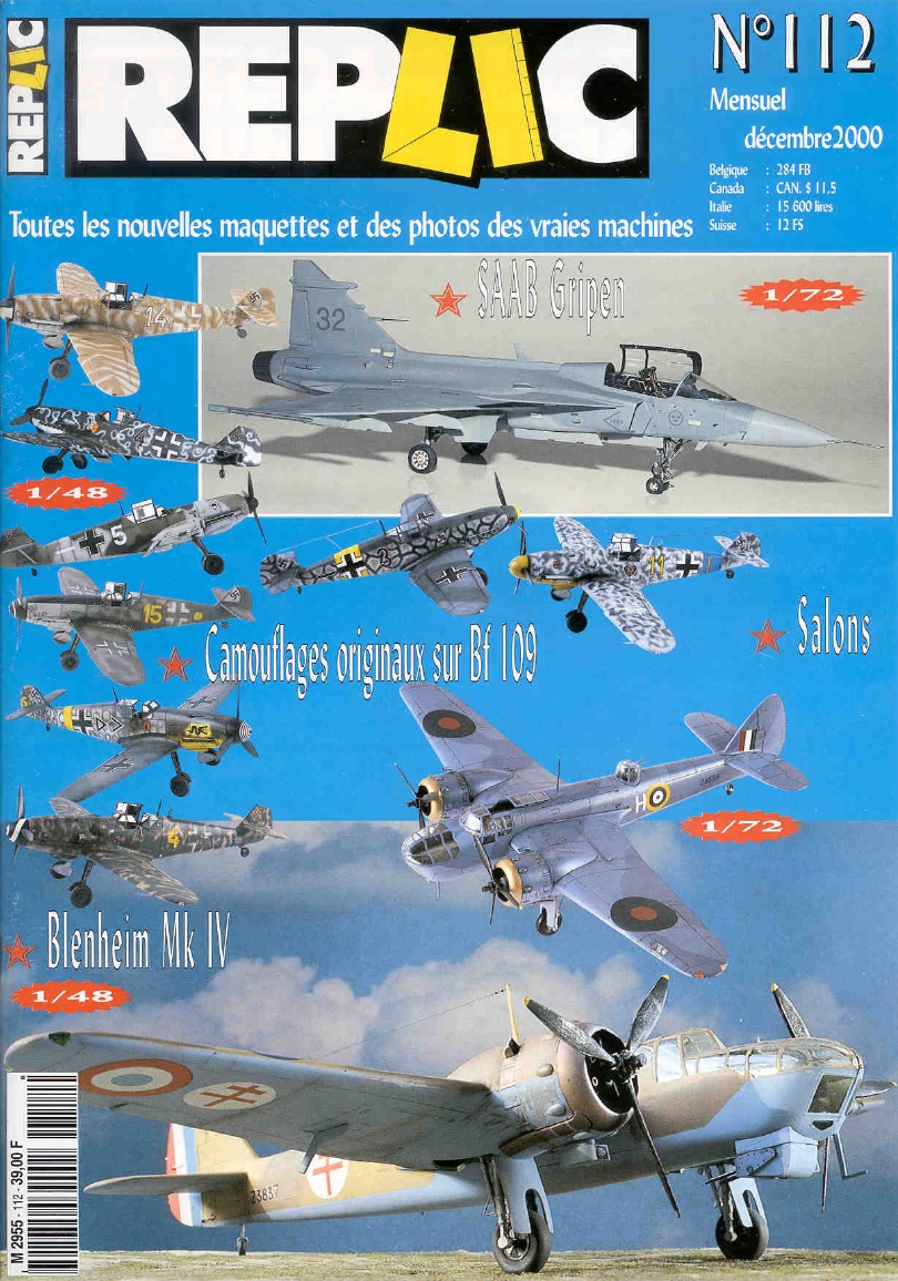 Replic 112 – SAAB Grippen, Me-109, Blenheim Mk IV