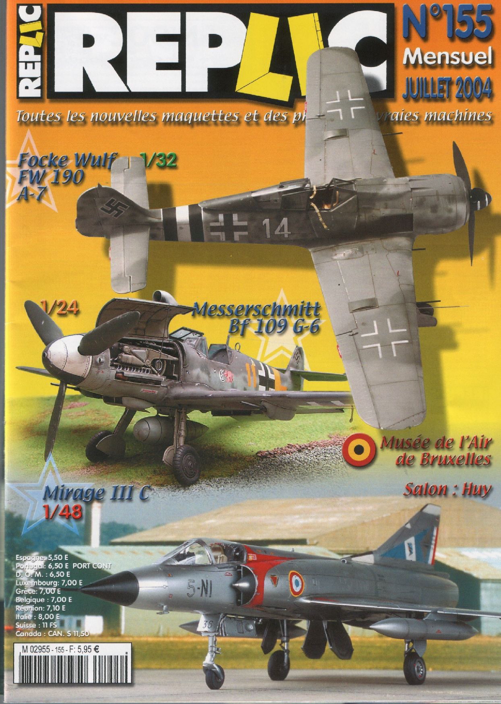 Replic 155 – FW-190, Me-109, Mirage III