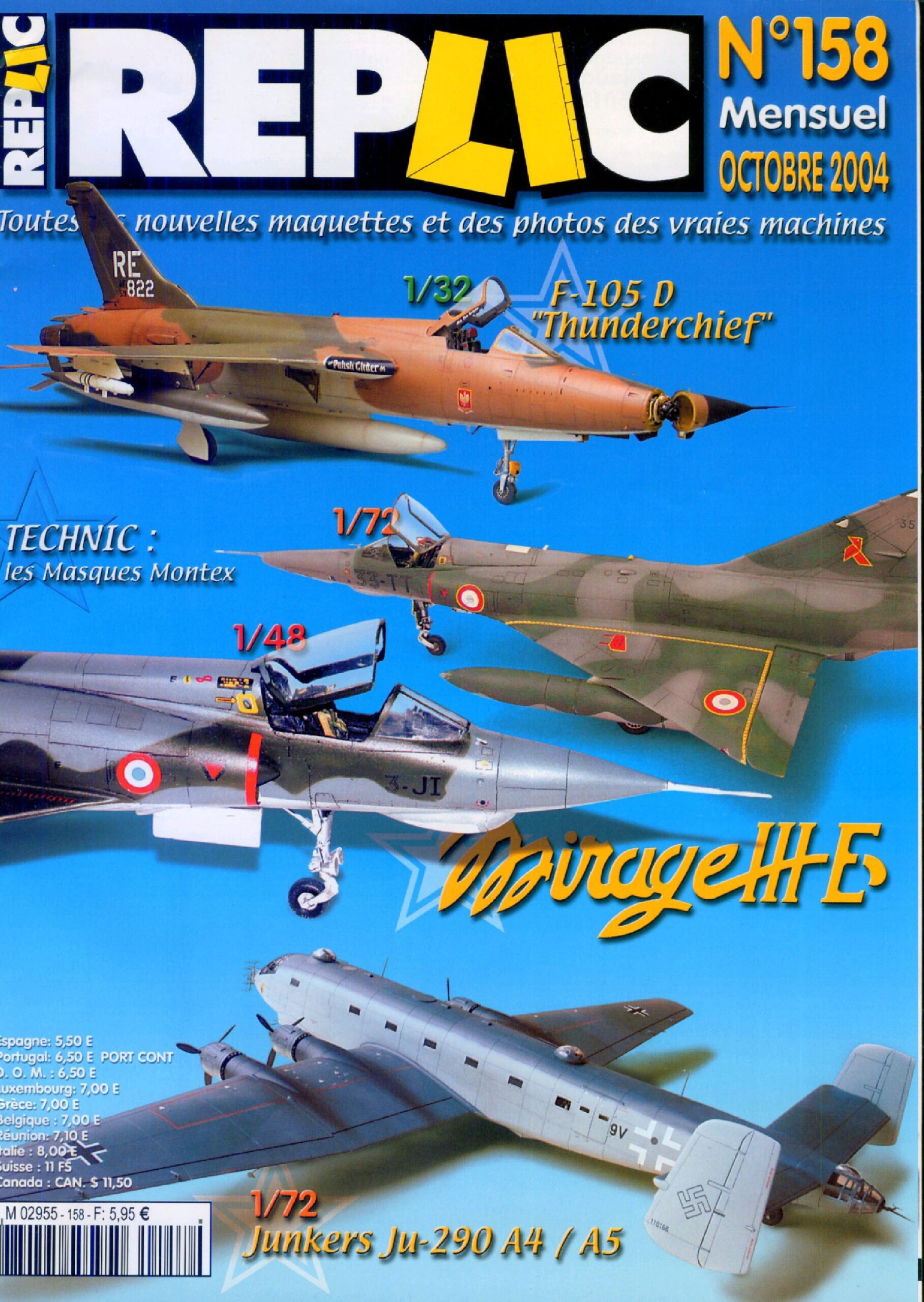 Replic 158 – F105 D, Mirage III, Ju-290 A4-A5
