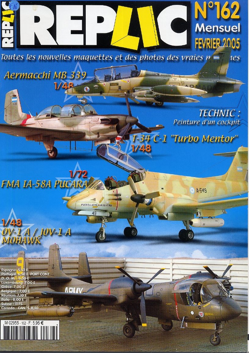 Replic 162 – Aermacci MB-339, T-34 C-1 Turbo Mentor, OV-1 Mohawk, IA-58 A Pucara