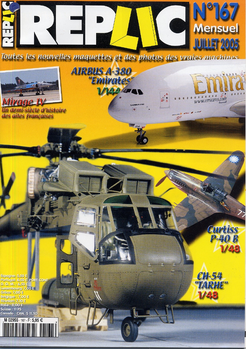 Replic 167 – Mirage IV, A-380, CH-54 Skycrane, P-40 B