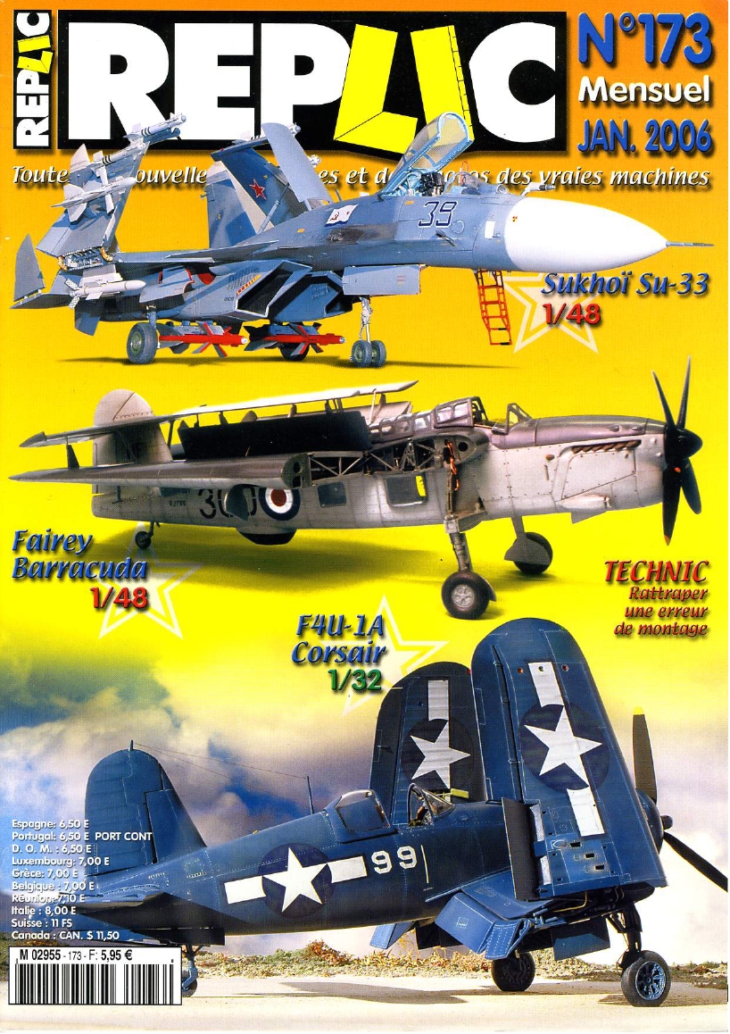 Replic 173 – Su-33, Barracuda, F-4U Corsair
