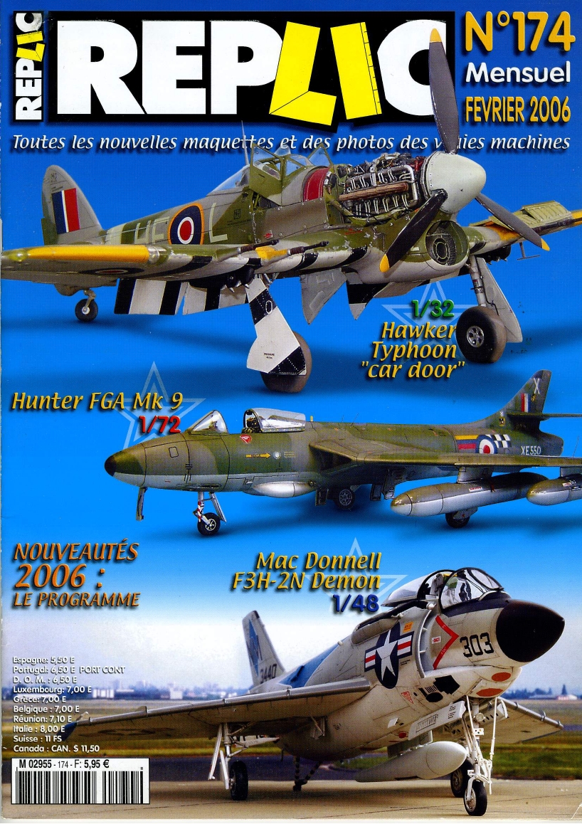 Replic 174 – Hawker Typhoon, Hawker Hunter, McDD F3H-2N Demon