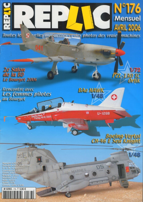 Replic 176 – PZL-130 TC Orlik, BAe HAWK, Boeing Vertol CH-46 E Sea Knight