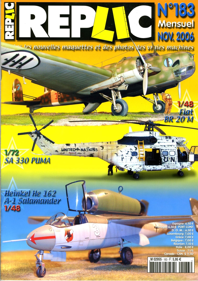 Replic 183 – Fiat BR-20 M, SA-330 Puma, He-162