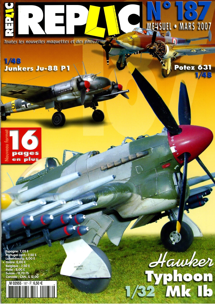 Replic 187 – Potez 631, Ju-88, Typhoon, Resin