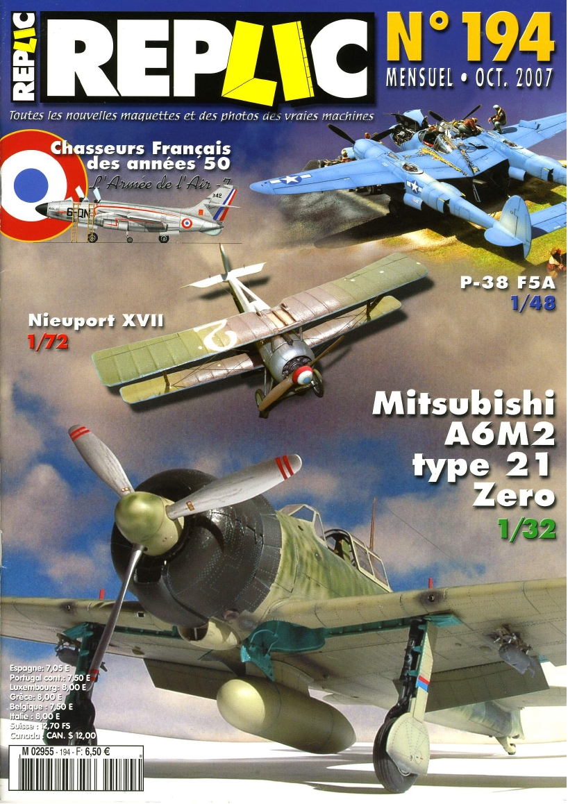 Replic 194 – P-38, Frenches, Zero, Nieuport XVII