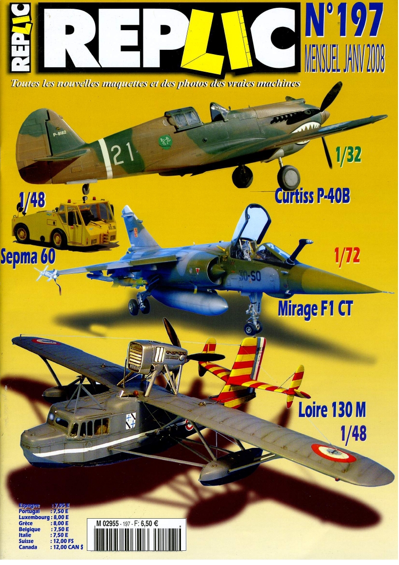 Replic 197 – Loire 130, P-40 B, Mirage F-1, Sepma